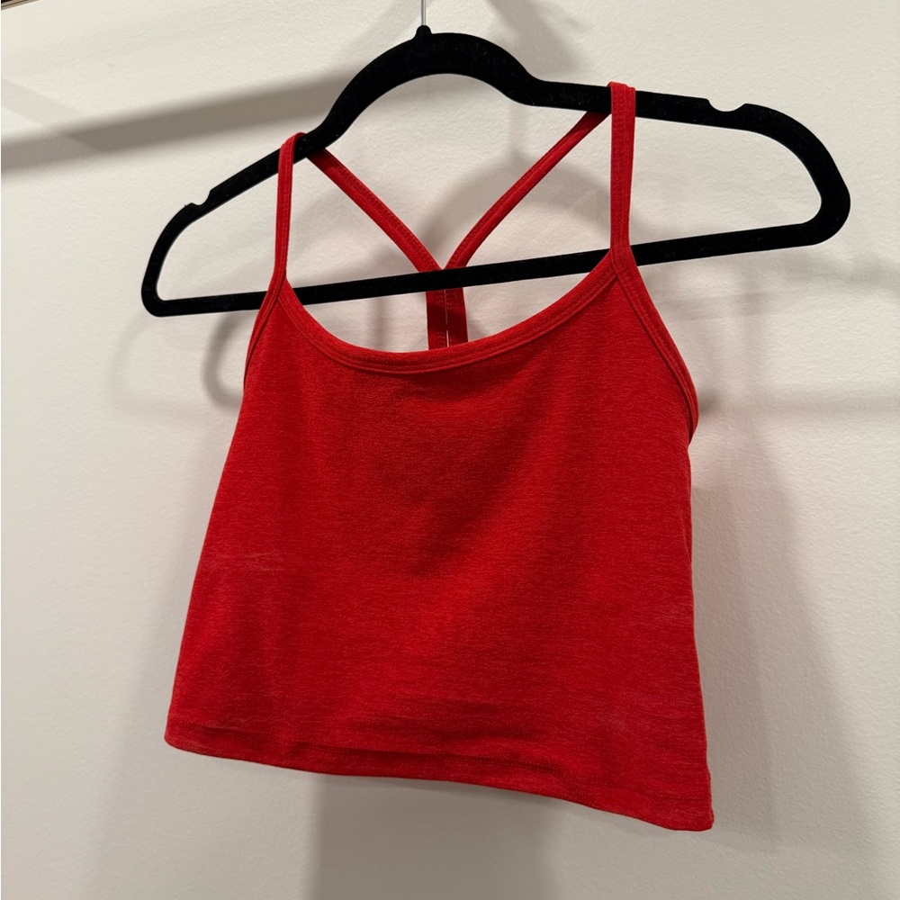 Red Strappy Crop Top